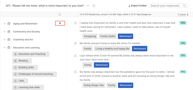 Auto Code- Automatically tag and organize themes from open-ended responses7