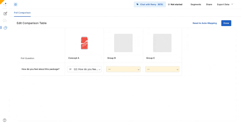 poll comparison edits
