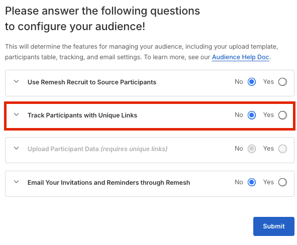 Audience Participant Links